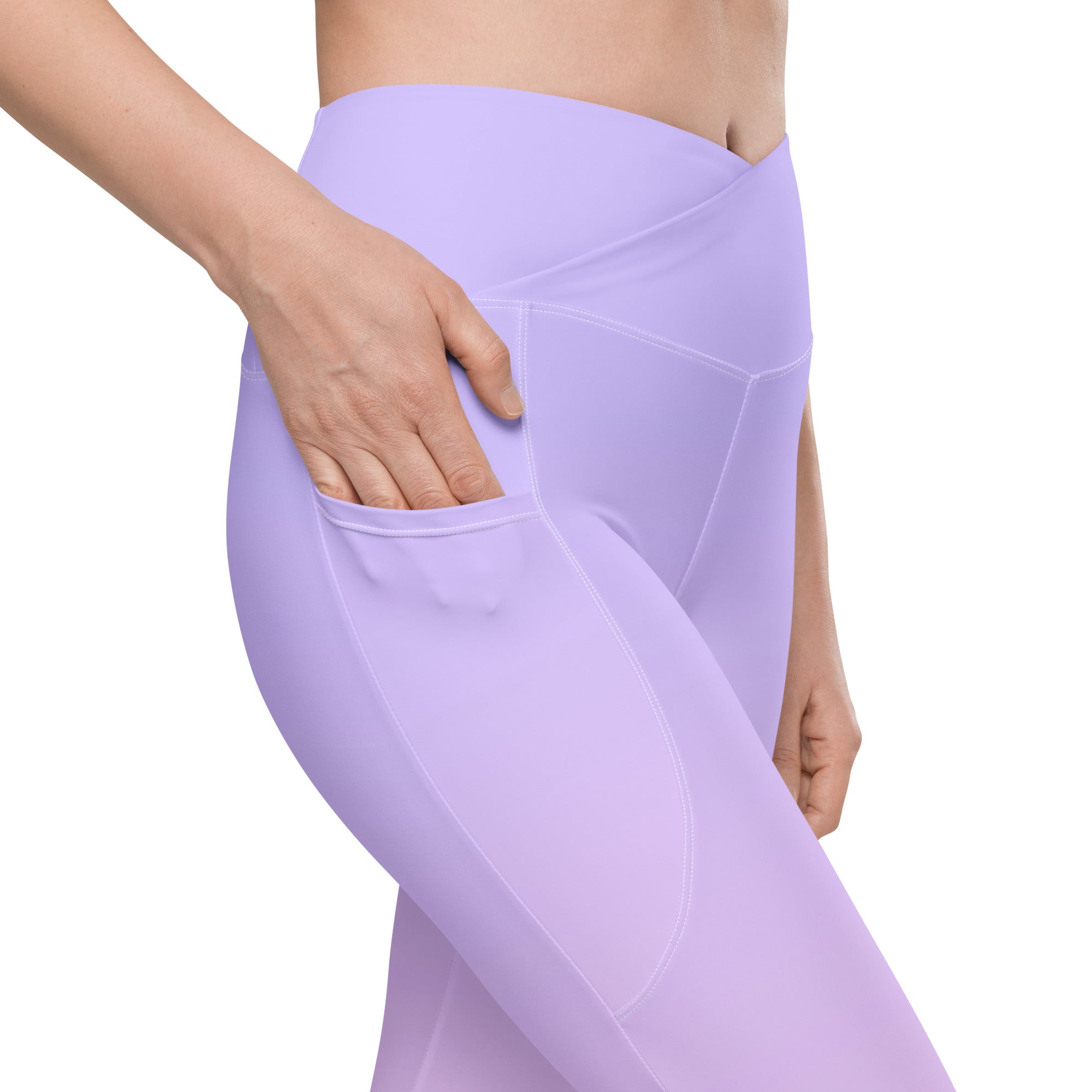 [THC Basics] Serene Skies Crossover Leggings with Pockets