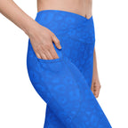 [Wild Side] Cerulean Spots Crossover Leggings with Pockets