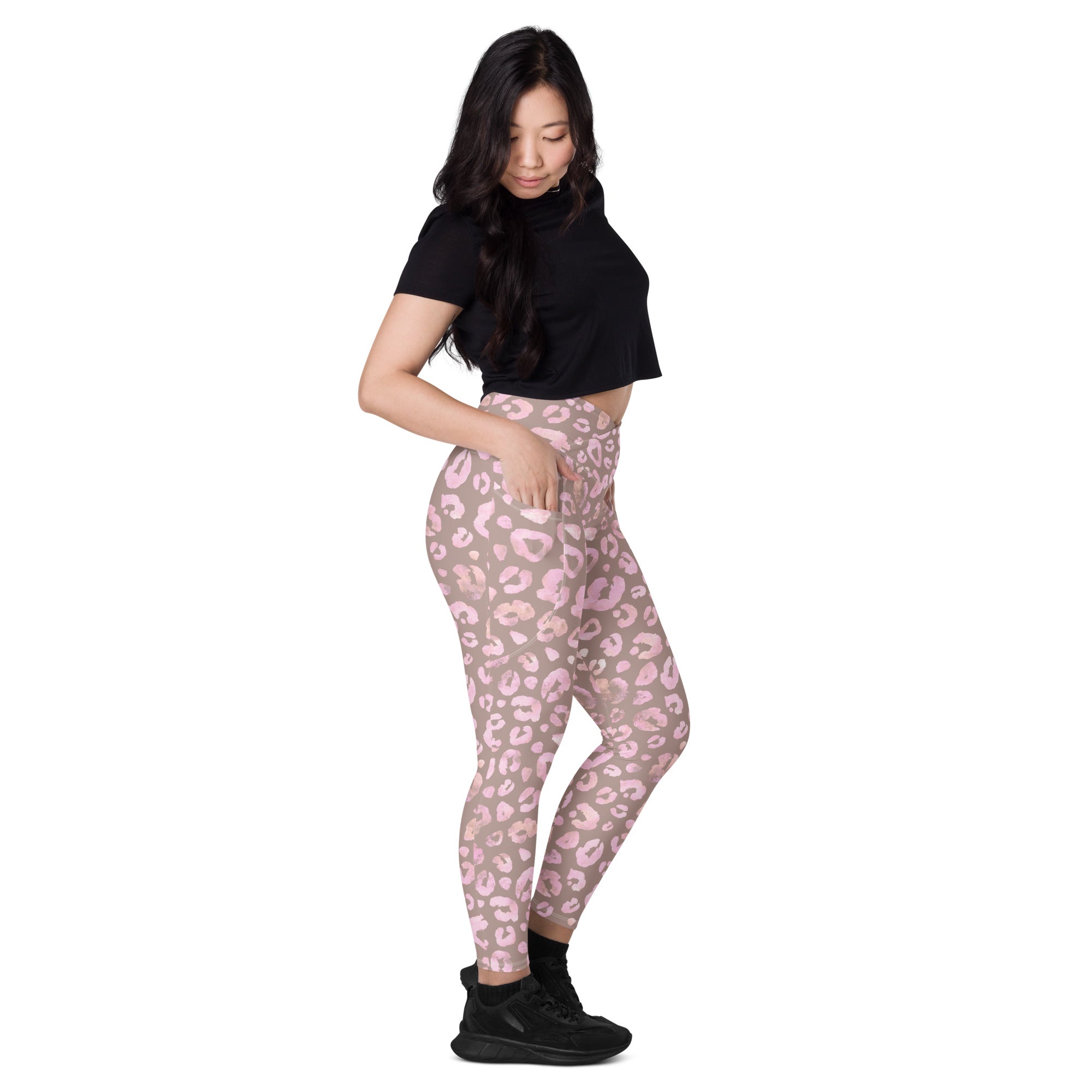 [Wild Side] Dusty Roar Crossover Leggings with Pockets