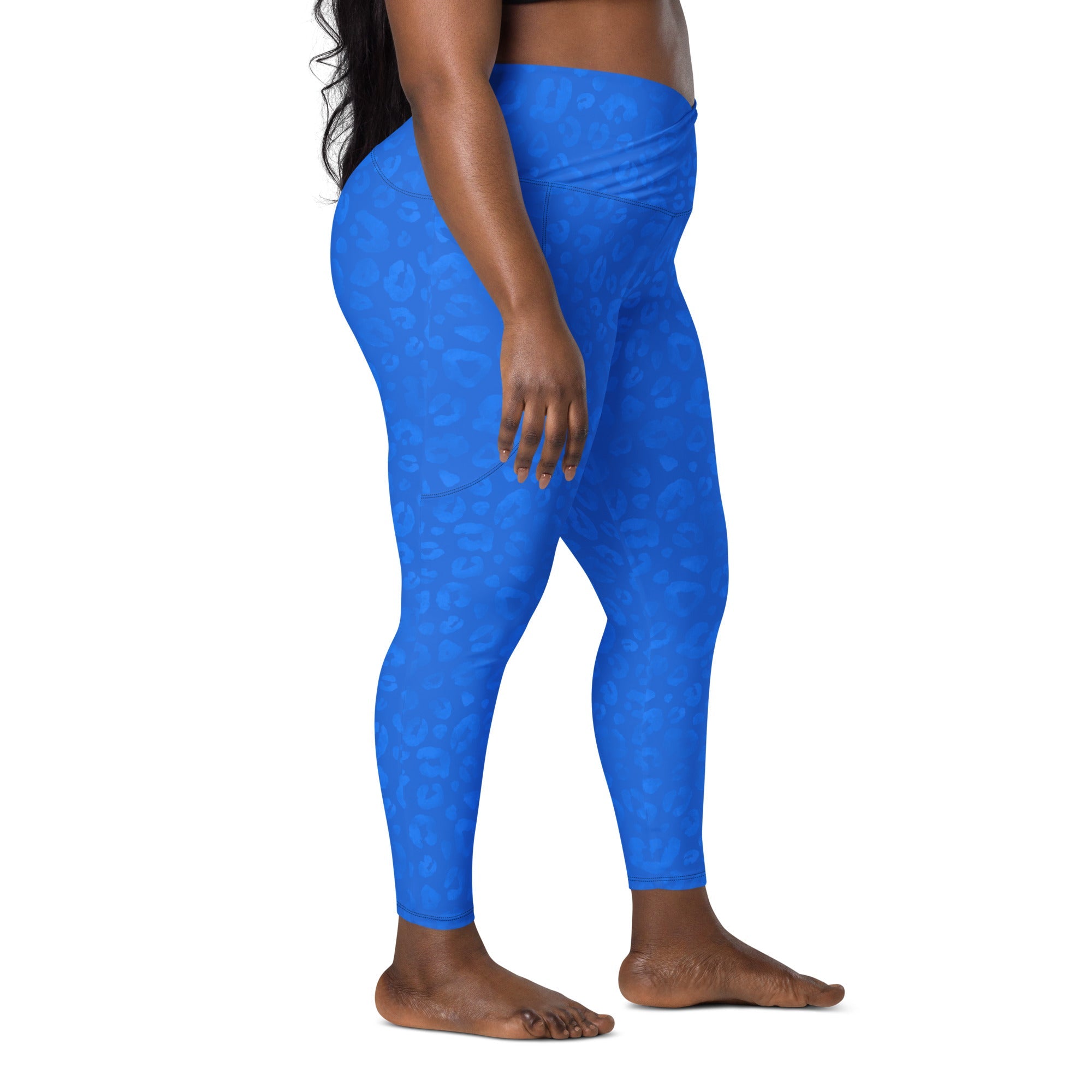 [Wild Side] Cerulean Spots Crossover Leggings with Pockets