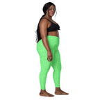 [Wild Side] Green Safari Crossover Leggings with Pockets