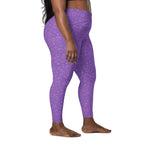 [Wild Side] Purple Roar Crossover Leggings with Pockets