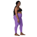 [Wild Side] Purple Roar Crossover Leggings with Pockets