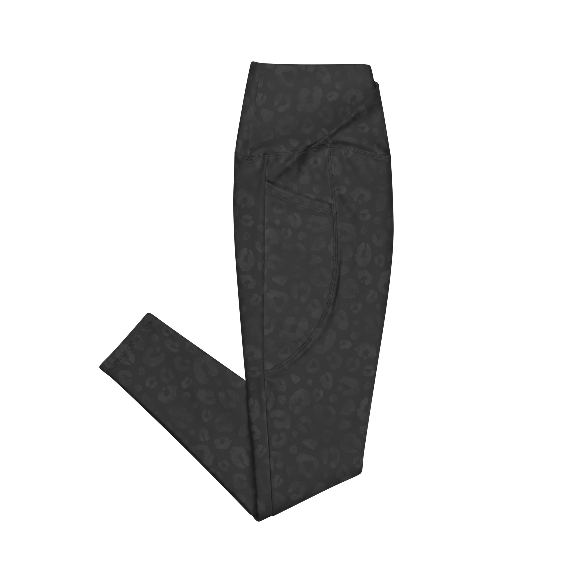 [Wild Side] Obsidian Roar Crossover Leggings with Pockets