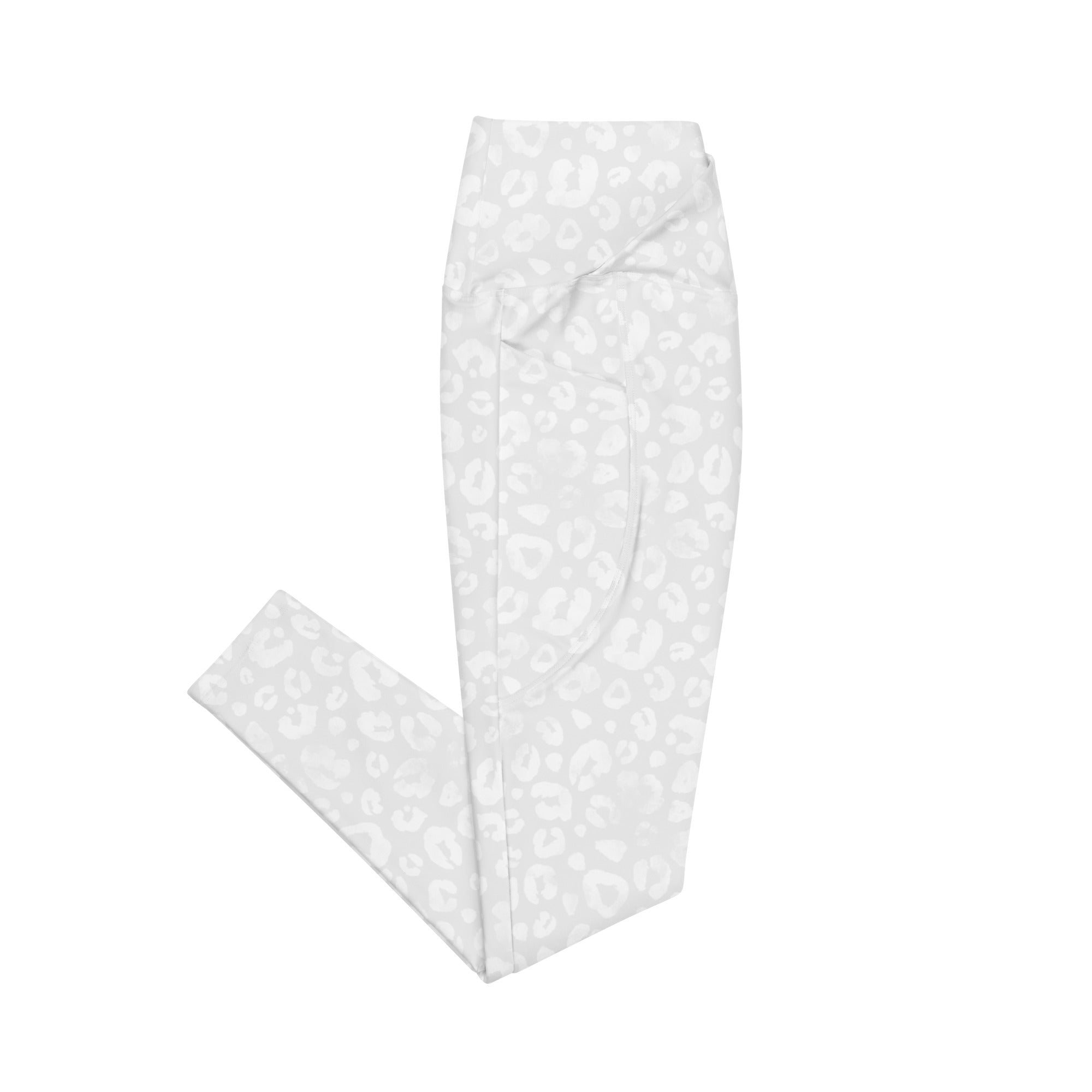 [Wild Side] Ivory Roar Crossover Leggings with Pockets