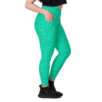 [Wild Side] Parakeet Roar Crossover Leggings with Pockets