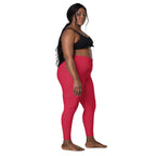 [Wild Side] Crimson Roar Crossover Leggings with Pockets