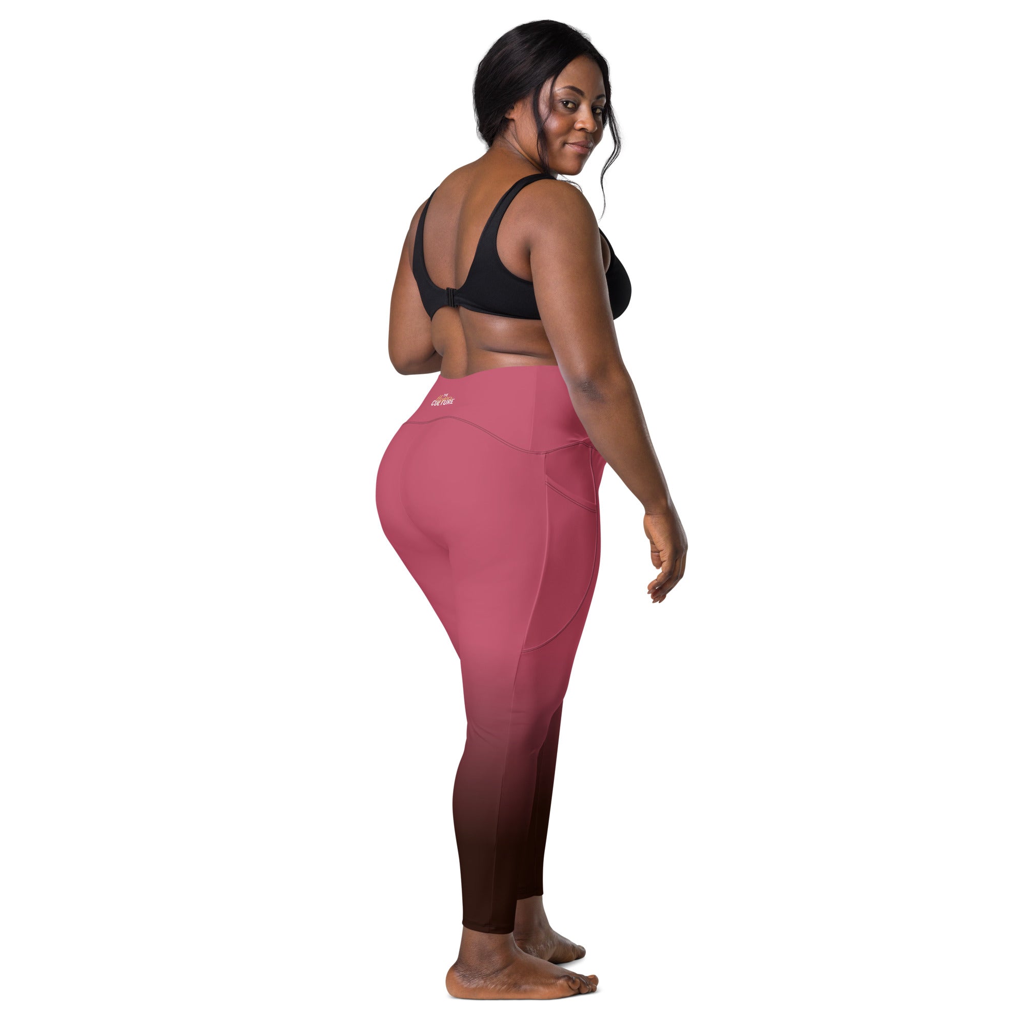 [THC Basics] Blush Latte Crossover Leggings with Pockets