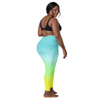 [THC Basics] Tropical Wave Crossover Leggings with Pockets