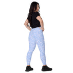 [Wild Side] Azure Roar Crossover Leggings with Pockets
