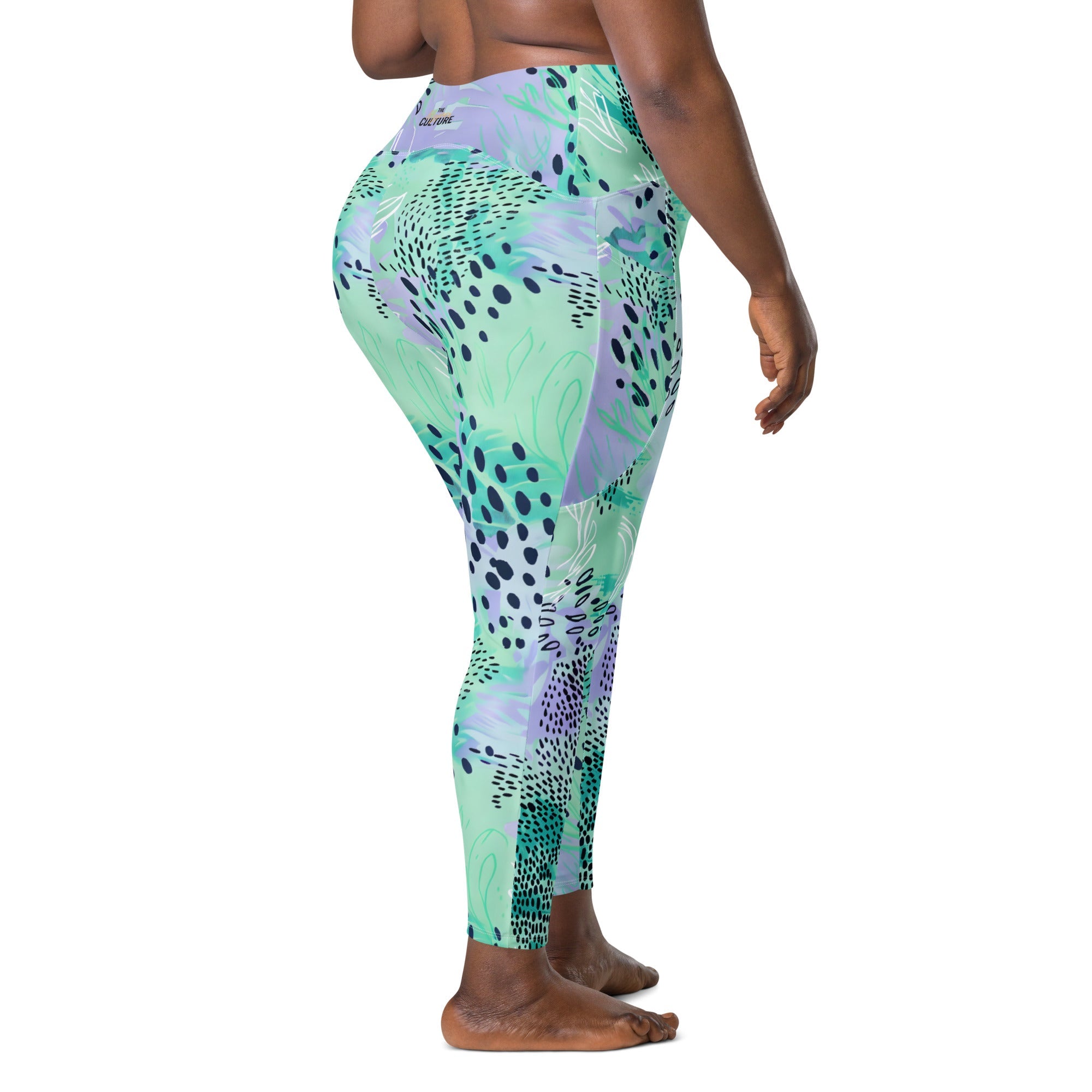 [Wild Side] Wild Whimsy Crossover Leggings with Pockets