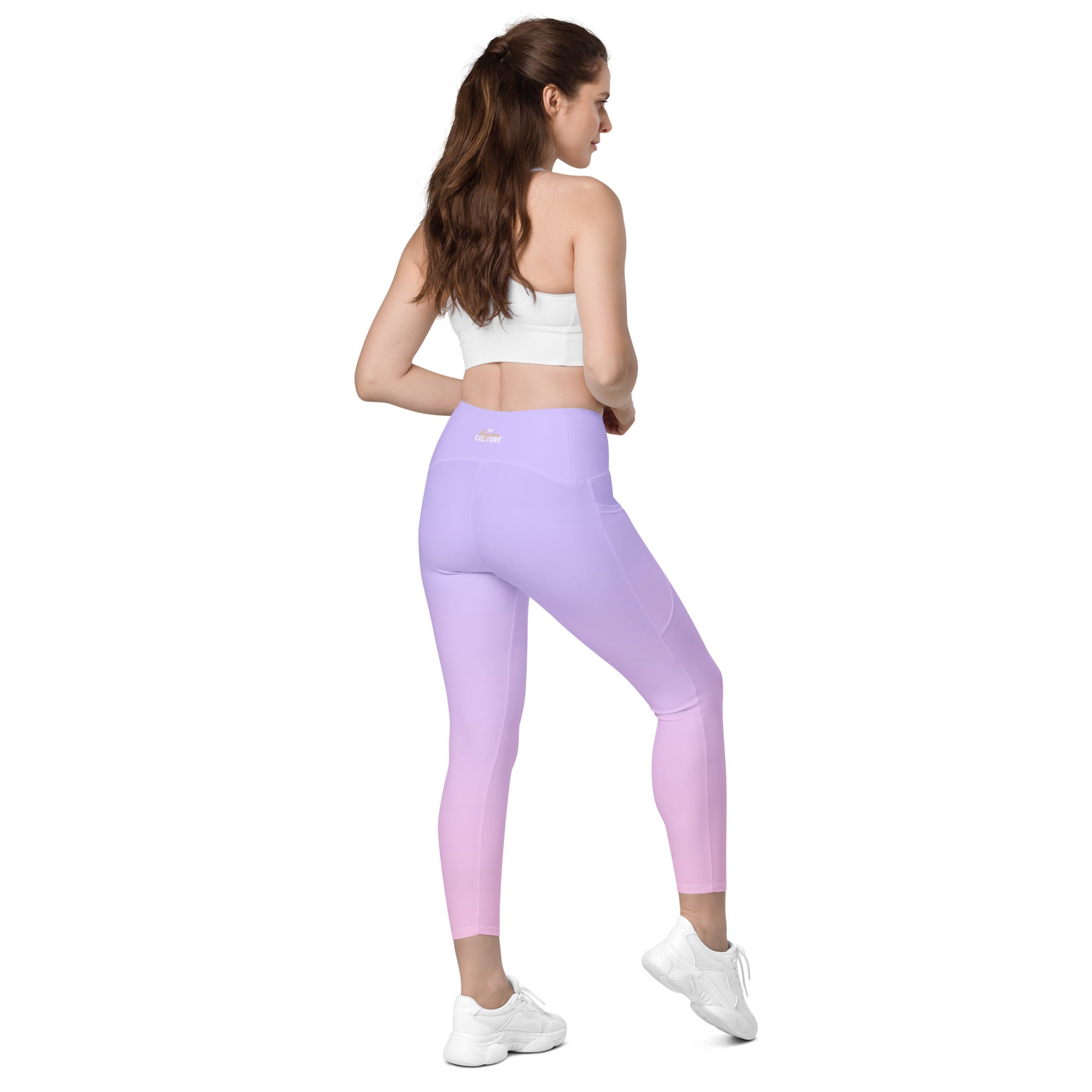[THC Basics] Serene Skies Crossover Leggings with Pockets