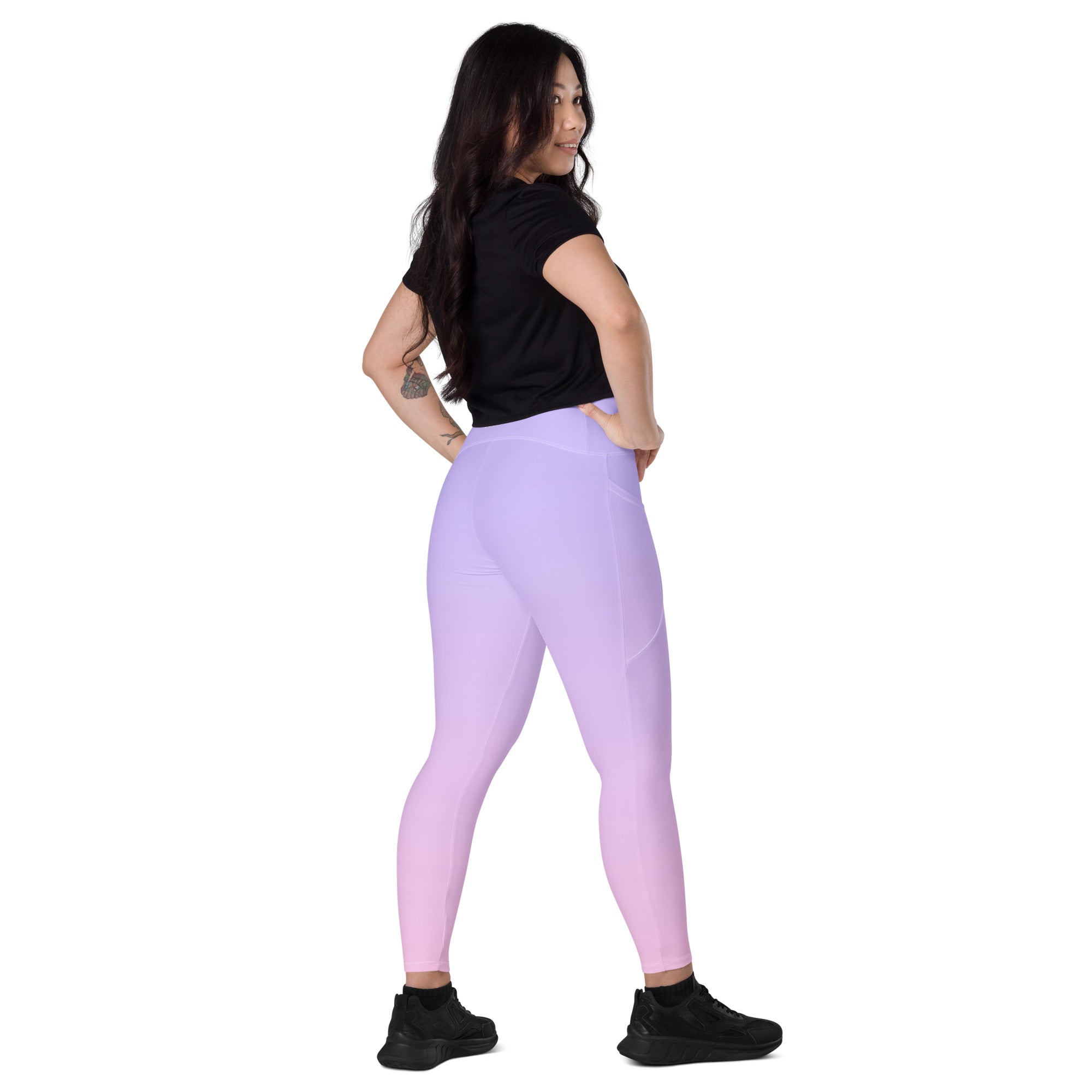 [THC Basics] Serene Skies Crossover Leggings with Pockets