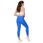 [Wild Side] Cerulean Spots Crossover Leggings with Pockets