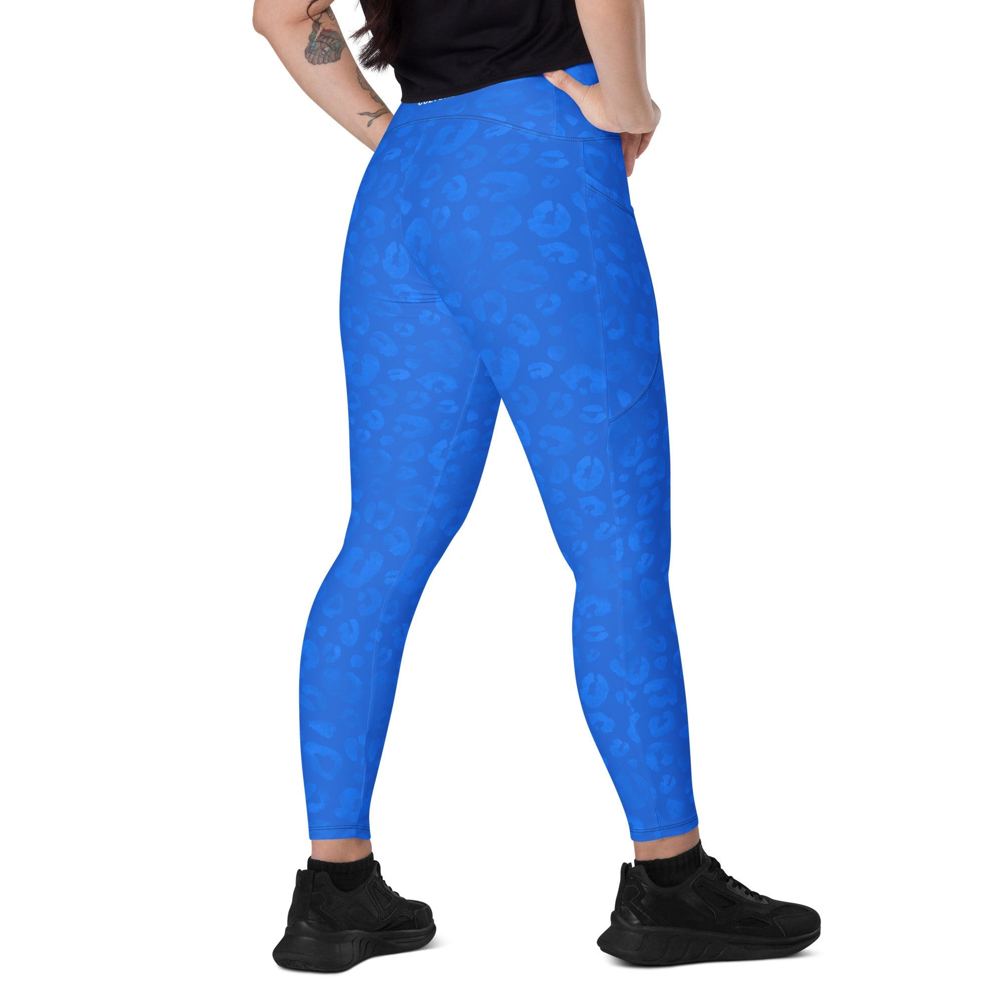 [Wild Side] Cerulean Spots Crossover Leggings with Pockets