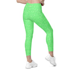 [Wild Side] Green Safari Crossover Leggings with Pockets