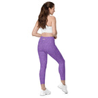 [Wild Side] Purple Roar Crossover Leggings with Pockets