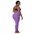 [Wild Side] Purple Roar Crossover Leggings with Pockets