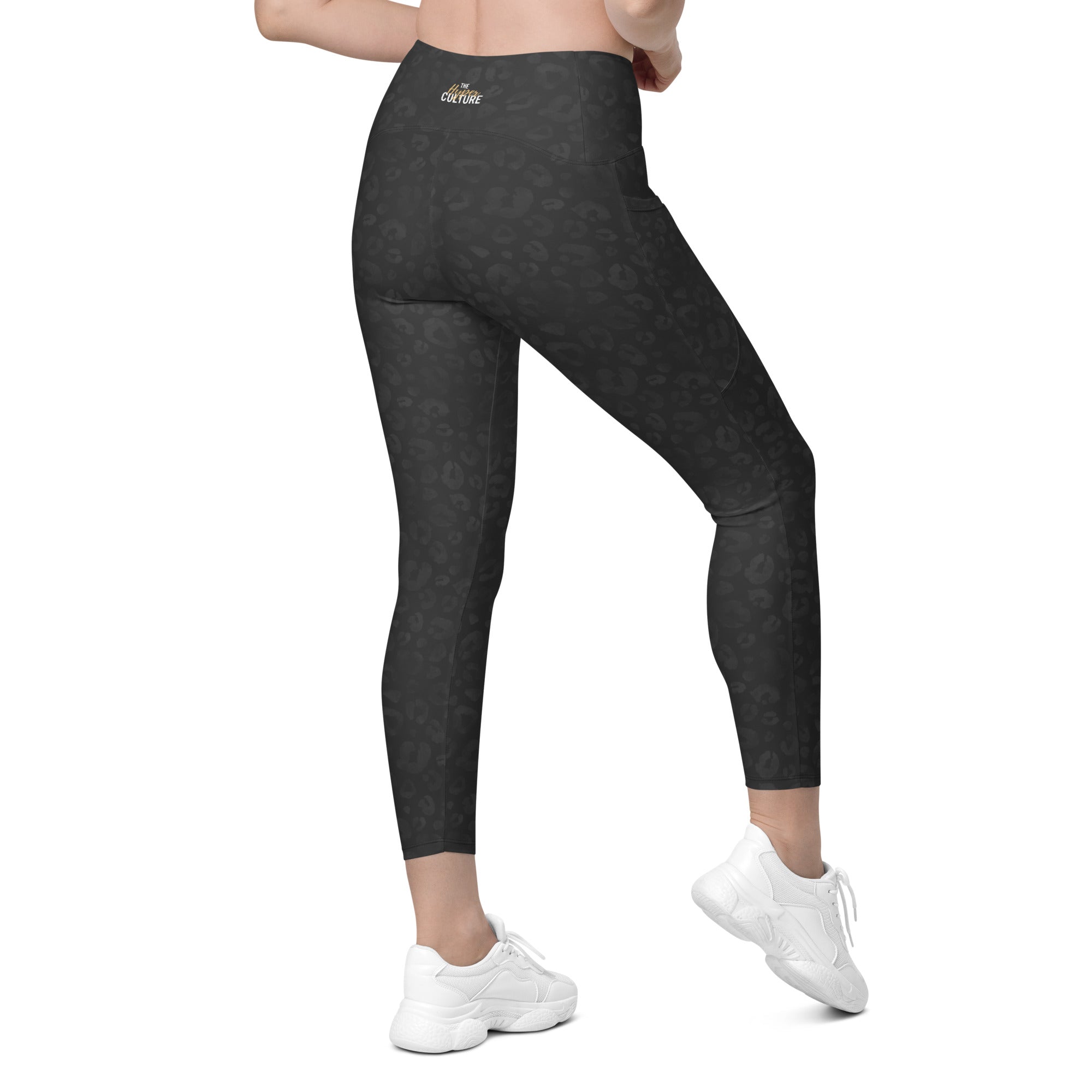 [Wild Side] Obsidian Roar Crossover Leggings with Pockets