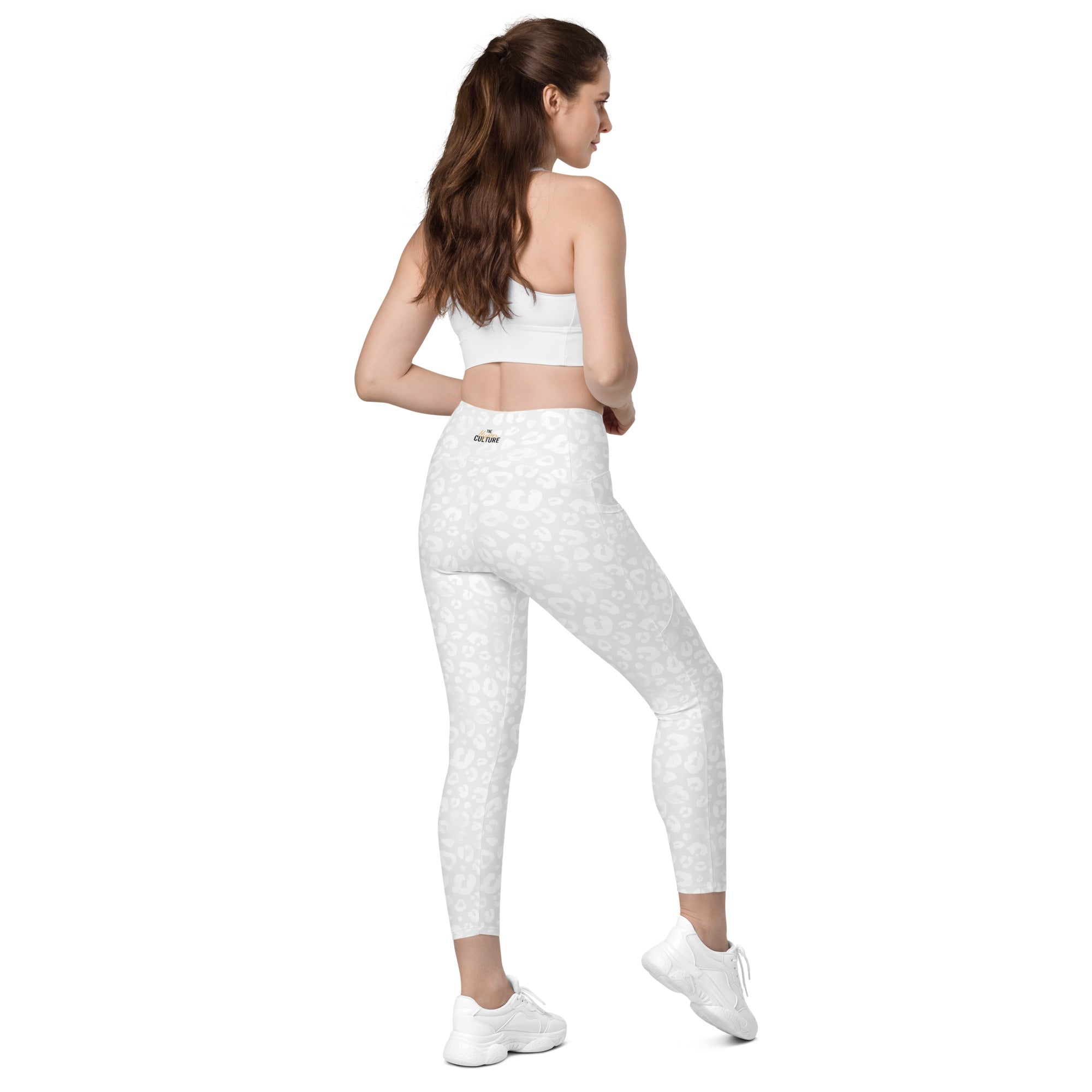 [Wild Side] Ivory Roar Crossover Leggings with Pockets