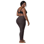 [Wild Side] Mocha Spots Crossover Leggings with Pockets