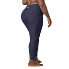 [Wild Side] Indigo Roar Crossover Leggings with Pockets