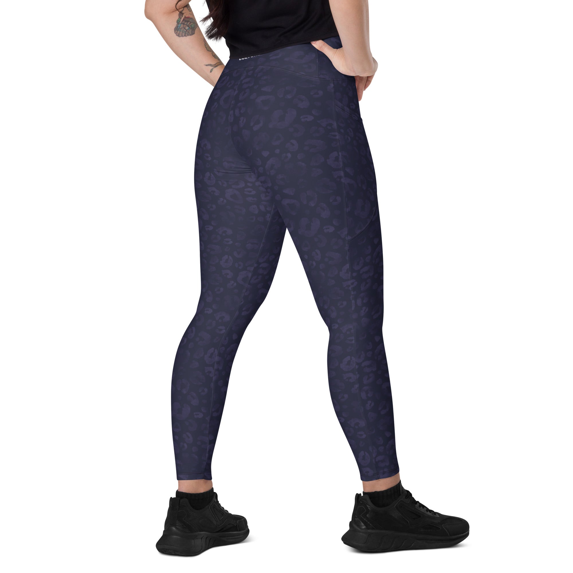 [Wild Side] Indigo Roar Crossover Leggings with Pockets