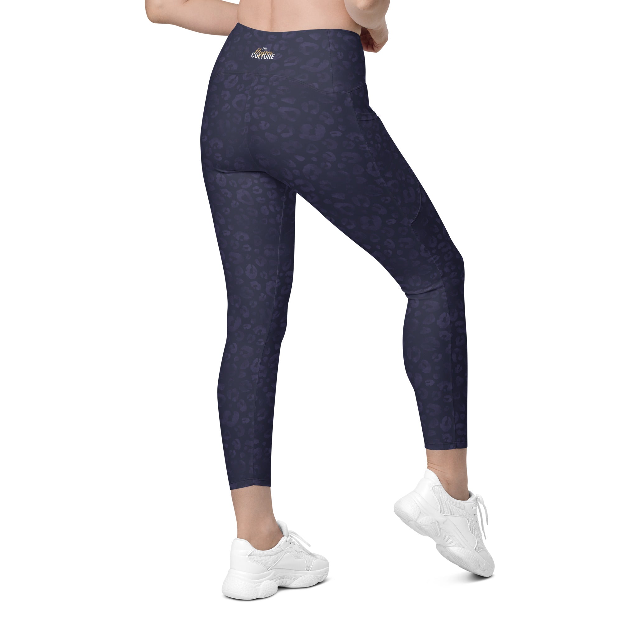 [Wild Side] Indigo Roar Crossover Leggings with Pockets