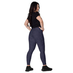[Wild Side] Indigo Roar Crossover Leggings with Pockets