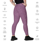 [Wild Side] Burgundy Roar Crossover Leggings with Pockets