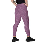 [Wild Side] Burgundy Roar Crossover Leggings with Pockets