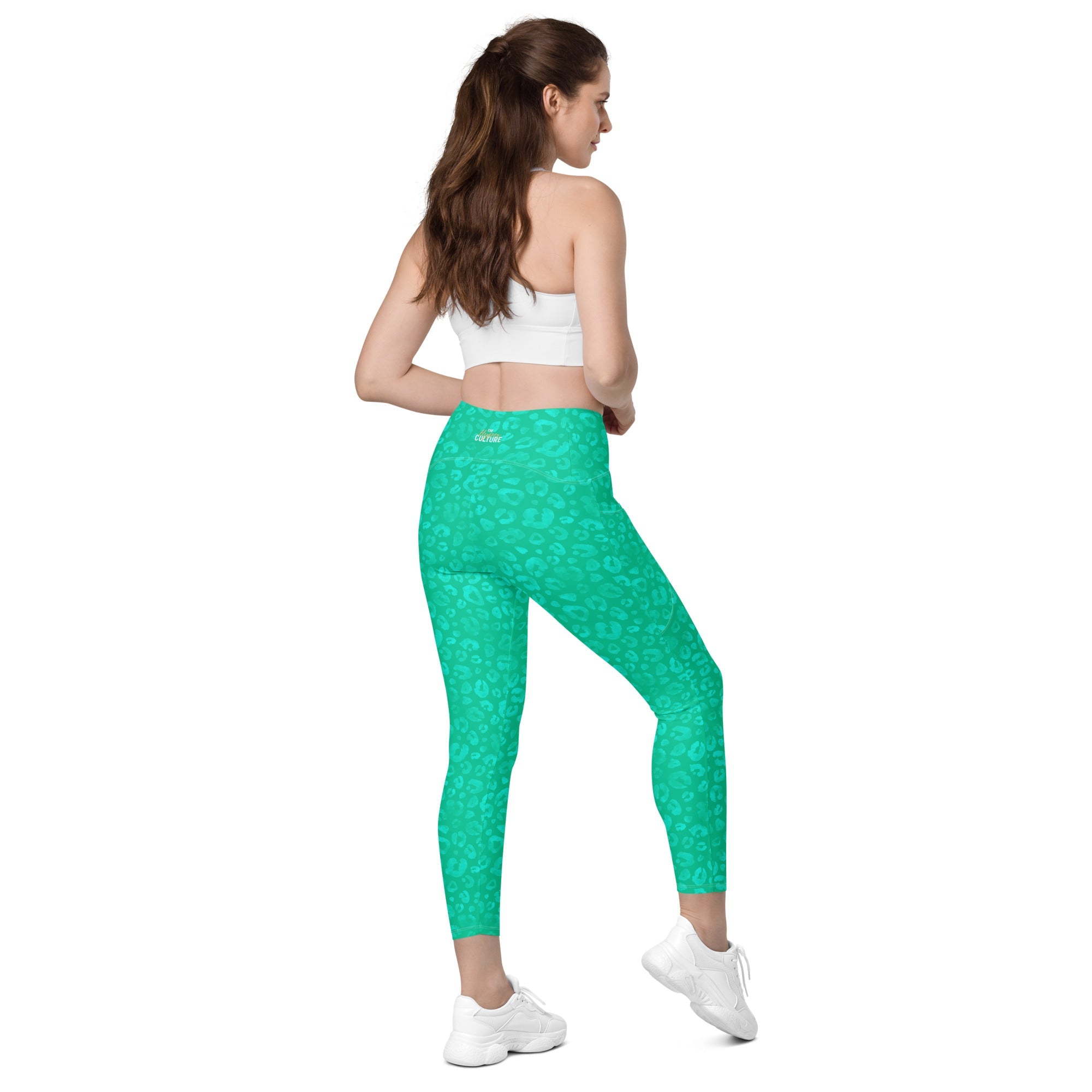 [Wild Side] Parakeet Roar Crossover Leggings with Pockets