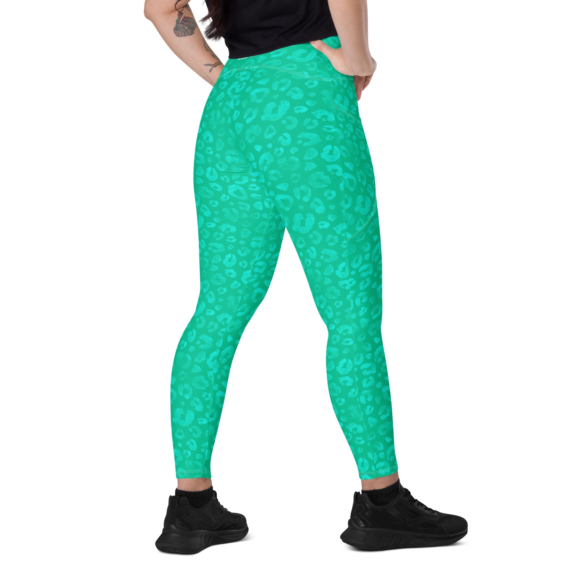 [Wild Side] Parakeet Roar Crossover Leggings with Pockets