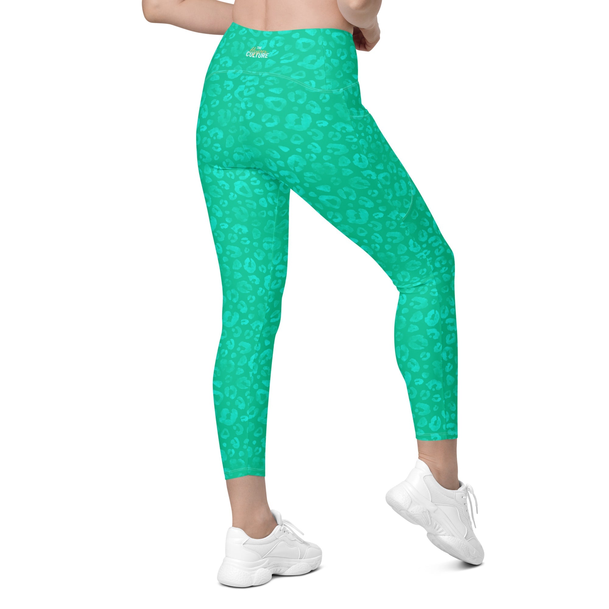 [Wild Side] Parakeet Roar Crossover Leggings with Pockets