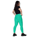 [Wild Side] Parakeet Roar Crossover Leggings with Pockets