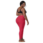 [Wild Side] Crimson Roar Crossover Leggings with Pockets