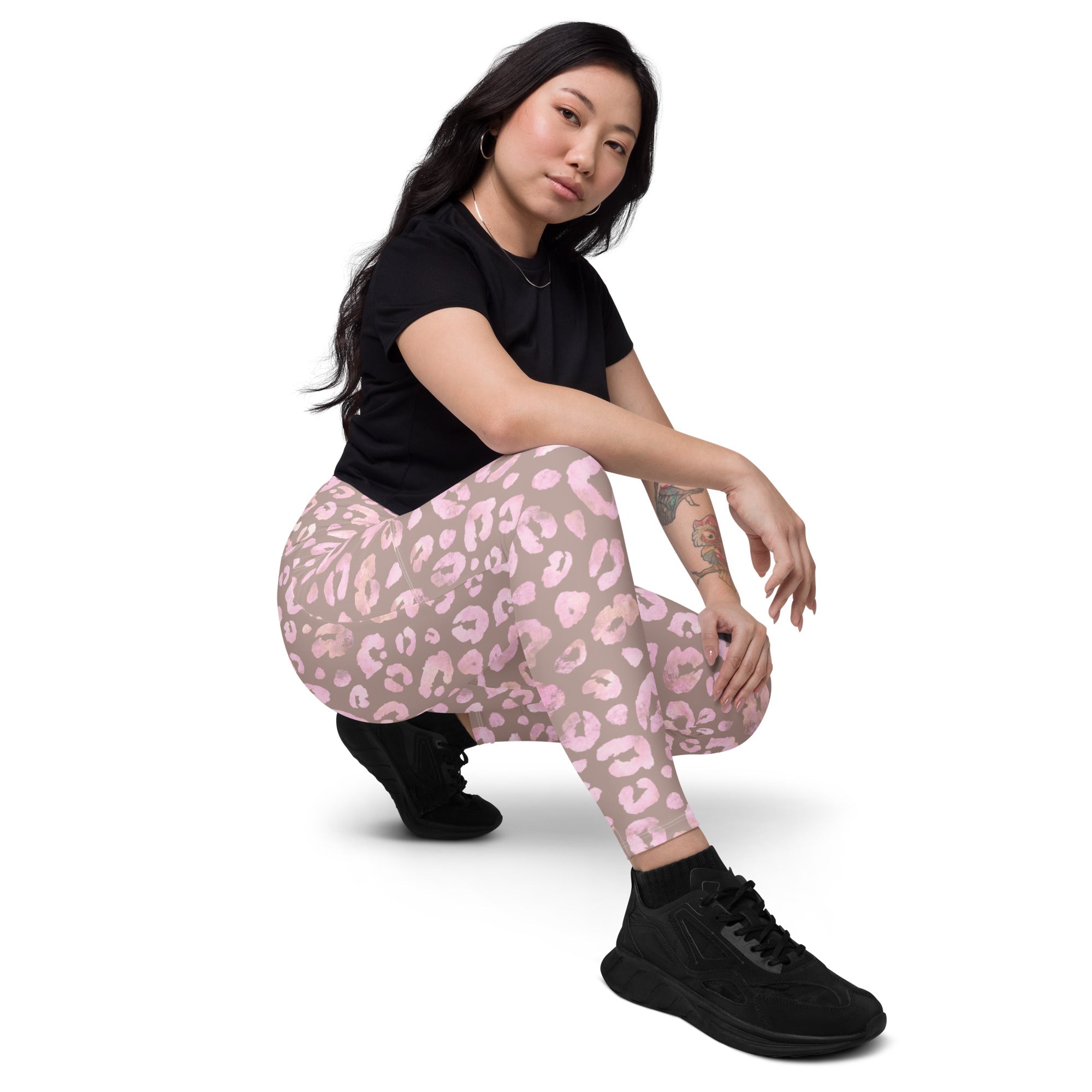 [Wild Side] Dusty Roar Crossover Leggings with Pockets