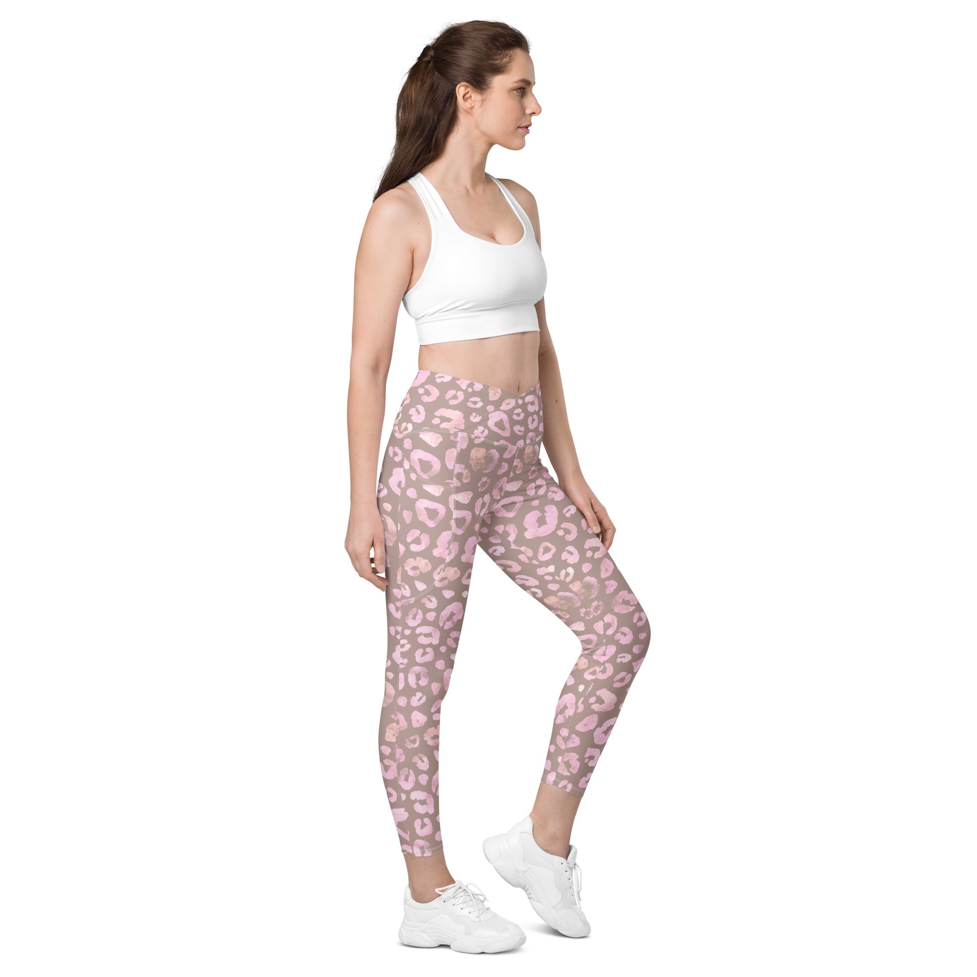 [Wild Side] Dusty Roar Crossover Leggings with Pockets