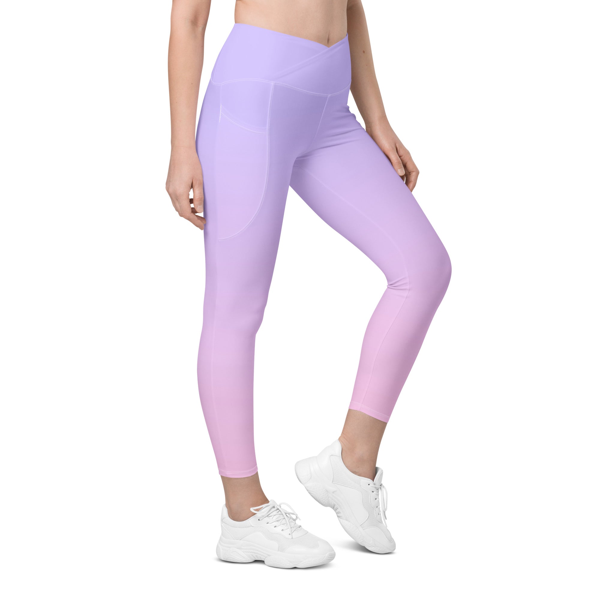 [THC Basics] Serene Skies Crossover Leggings with Pockets