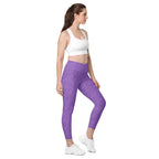 [Wild Side] Purple Roar Crossover Leggings with Pockets