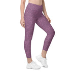 [Wild Side] Burgundy Roar Crossover Leggings with Pockets