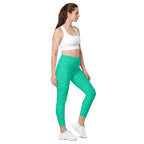 [Wild Side] Parakeet Roar Crossover Leggings with Pockets