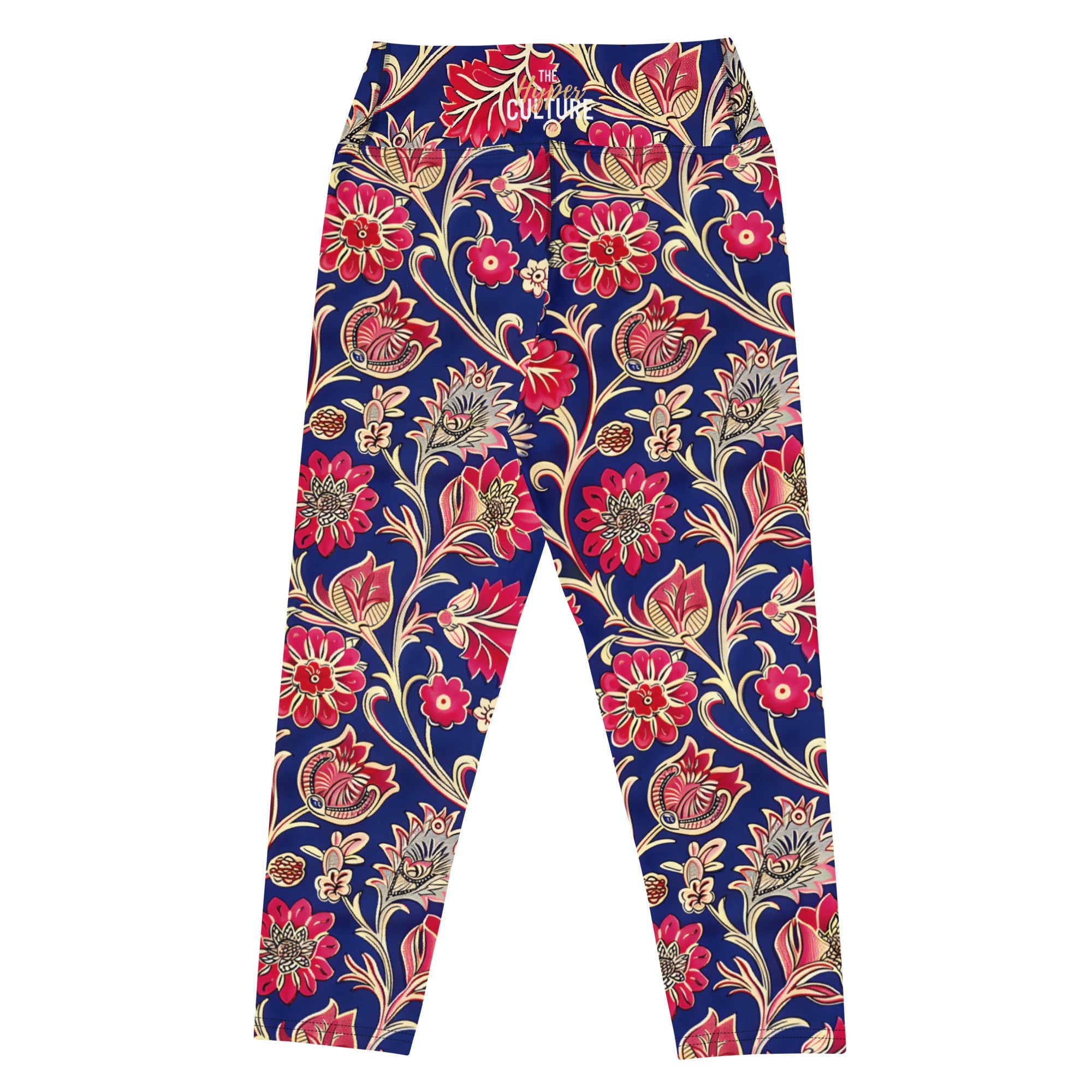 [Floral Bloom] Ruby Heritage Yoga Capri Leggings