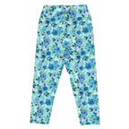 [Floral Bloom] Azure Meadow Yoga Capri Leggings
