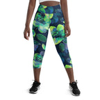[Floral Bloom] Electric Flora Yoga Capri Leggings