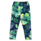[Floral Bloom] Electric Flora Yoga Capri Leggings