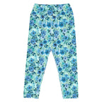[Floral Bloom] Azure Meadow Yoga Capri Leggings