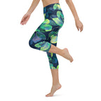 [Floral Bloom] Electric Flora Yoga Capri Leggings