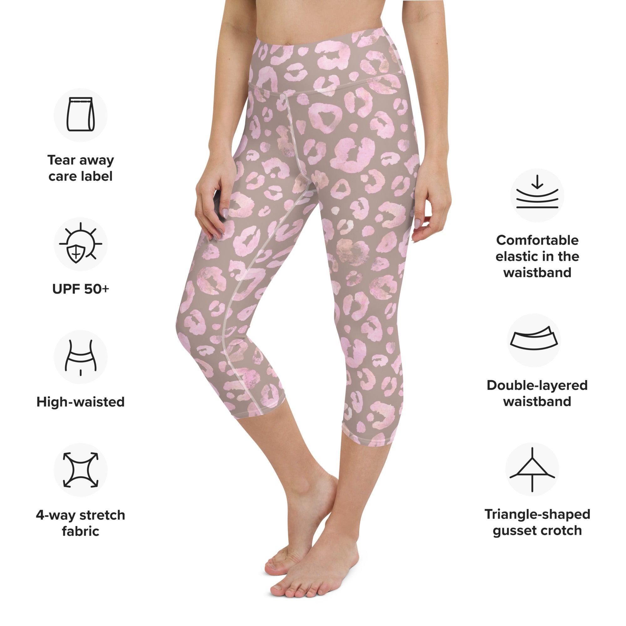[Wild Side] Dusty Roar Yoga Capri Leggings