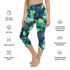 [Floral Bloom] Electric Flora Yoga Capri Leggings